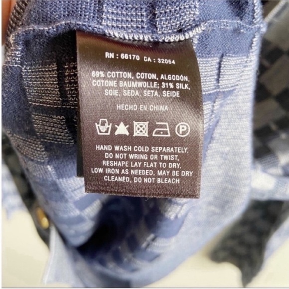 Anthropologie Monogram Checked In cardigan blue - Picture 7 of 9